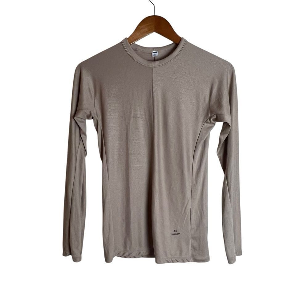 Uniqlo‎ Alexander wang beige ribbed long sleeve shirt